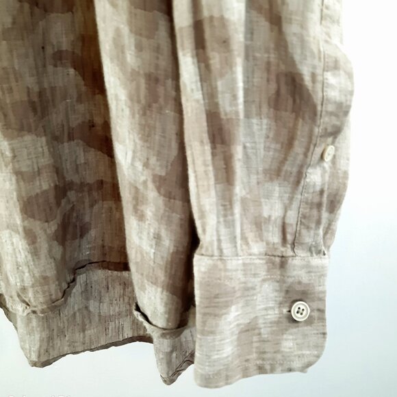 🌹NWOT Long Sleeve Button Up Holiday Linen /Cotton Dress Shirt - Picture 6 of 7